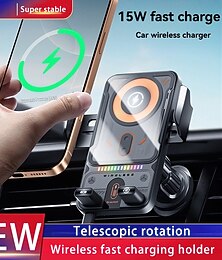 abordables -Soporte de teléfono para ventilación de automóvil Rotativo Ajustable Removible Soporte para teléfono para Coche Salpicadero coche camión Compatible con Todos los teléfonos móviles Accesorio para