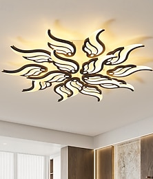 abordables -3 lumières 5 lumières 60/67/79/78/88/98 cm Variable Design Cluster Luminaires de Plafond Métal Acrylique Superposé Style Artistique Style Moderne Finitions peintes Noir LED Moderne 110-120V 220-240V
