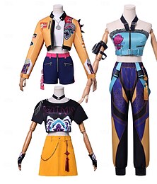 abordables -Inspiré des idoles coréennes Idole Pop Star Costume Robe Elégante Idole virtuelle Cosplay de Film for Femmes Adultes Halloween Carnaval Performance Comic-Con Salon de l'Anime