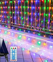 billiga -1 Pack Julsolnät Nätsträng Ljus Vattentät 672/192/96 Ljus Bubbles 8 Ljussättningslägen För Inomhus Utomhus Gardin Julgran Buske Fest Bröllop Fe Väggdekoration