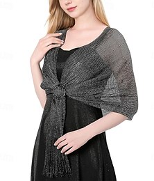 abordables -châles et étoles pour robes de soirée - châle pashmina élégant et étincelant pour femmes, idéal pour un mariage formel