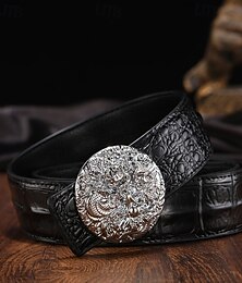 preiswerte -Herren Gürtel Taillengürtel Silber Gold PU-Leder Legierung Langlebig Verstellbar Drache Outdoor Täglich
