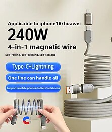 お買い得  -USBCケーブル ライトニングケーブル マルチ充電ケーブル 66W 3.9フィート USBAからUSBC USBCからUSBC USB延長ケーブル 5 A 充電ケーブル 急速充電 ナイロン編組 3 in 1 4 in 1 用途 iPhone 携帯電話アクセサリー