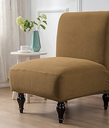 abordables -Funda para silla de comedor sin brazos, 1 pieza, de licra elástica a rayas con banda elástica, se adapta a sillas estándar de 45 a 53 cm de ancho para el hogar, bodas y banquetes.