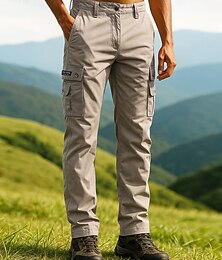 abordables -Homme Pantalons Cargo Pantalons de randonnée Printemps Automne Extérieur Coupe régulière Coupe-vent Bas Avec Poches Noir Bleu Camping / Randonnée Course S M L XL XXL