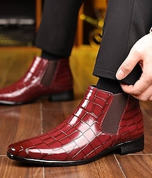 abordables -bottines Chelsea pour homme, bottines habillées décontractées à enfiler pour le bureau et au quotidien