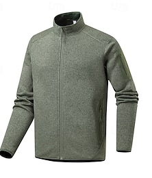 voordelige -Voor heren Fleece jas Thermische jas Winter Buitenshuis Warmte-isolerend Warm Kleding Bovenlichaam Blauw Licht Grijs Groen Grijs