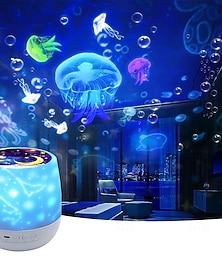 abordables -Projecteur de nuit océanique pour enfants, projecteur de galaxie pour chambre à coucher, projecteur d'étoiles nébuleuses avec câble USB, rotation à 360 degrés, lampe de nuit pour enfants pour décorer
