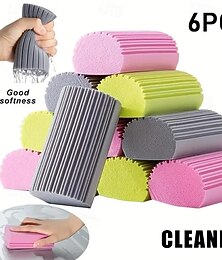 economico -6 spugne magiche per la pulizia della polvere, spugne in PVA per la pulizia a umido di tapparelle, vetri, battiscopa, prese d'aria, ringhiere e finestre, colori casuali