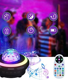 abordables -Projecteur de ciel étoilé avec télécommande et haut-parleur Bluetooth, lampe galaxie rechargeable par USB, pour décoration de chambre d'enfant