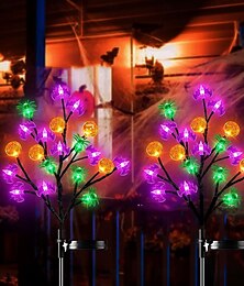 economico -1/2 pezzi di luce solare per Halloween, zucca, pipistrello, fantasma, ragno, luce solare per esterni, prato, giardino, vialetto, luce per decorazione di Halloween