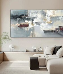 abordables -Peinture à l'huile 3D faite à la main paysage abstrait avec des couleurs vibrantes et des teintes riches utilisant la technique de l'empâtement et des coups de pinceau détaillés pour une décoration