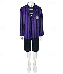 preiswerte -Gothic-Horror Pugsley Dunkle Wissenschaft Outfits Kostüm Festkleidung Cosplay Film Cosplay for Herren Jungen Erwachsene Kinder Halloween Karneval Leistung Party