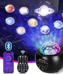 economico -proiettore di galassie proiettore di stelle per camera da letto proiettore di luci notturne di pianeti con telecomando &Altoparlante musicale Bluetooth, proiettore multiplo del sistema solare per