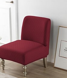 abordables -Housse de chaise de salle à manger sans accoudoirs 1 pièce - Housse en élasthanne extensible à rayures avec bande élastique adaptée aux chaises standard pour la maison, le mariage &utilisation pour