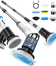 お買い得  -7 in 1多機能デジタル電動クリーニングブラシ、回転式・伸縮式ワイヤレスハンドヘルドブラシ、入浴・キッチン用