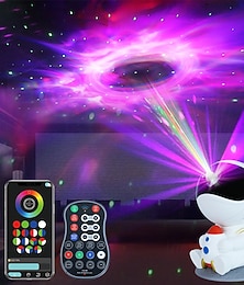 voordelige -Astronaut Galaxy Projector Star Projector Rocket Nachtlampje voor kinderkamer 360 graden verstelbare magnetische kop met afstandsbediening app knopbediening idee voor cadeau