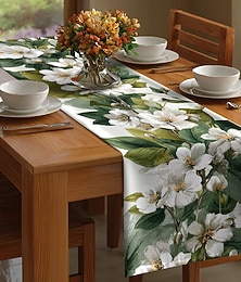 economico -1 runner da tavolo con stampa floreale, decorazione da tavolo rettangolare per sala da pranzo, banchetti e uso esterno