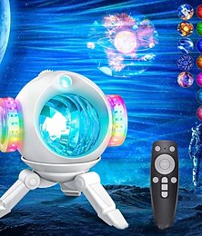 abordables -Projecteur d'aurores boréales - Projecteur d'étoiles HD 4K avec télécommande, 5 scénarios de nébuleuses réalistes &Veilleuse 7 couleurs à effets RVB pour décoration de chambre garçon &anniversaire de