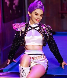 preiswerte -Von koreanischen Idolen inspiriert Idol Popstar Kostüm Festkleidung Virtuelles Idol Film Cosplay for Damen Mädchen Erwachsene Kinder Halloween Karneval Leistung Comic-Konzert Anime Expo