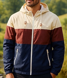 voordelige -Voor heren Windjack Softshell jas Wandeljack Buiten waterdicht Winddicht Wandeloutfits Wandelkleding Lente Herfst Kleding Bovenlichaam Kamperen / wandelen / grotten verkennen Hardlopen Lapwerk Leger