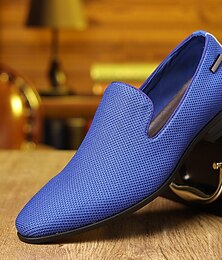 preiswerte -Herren-Slipper mit blauer Struktur – stylische Freizeitschuhe für den bequemen Alltag und gesellschaftliche Anlässe
