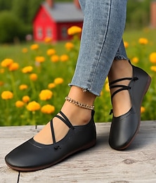 abordables -ballerines blanches pour femmes avec brides croisées rouges – élégantes chaussures à enfiler à bout rond pour les pique-niques, les garden-parties et le quotidien