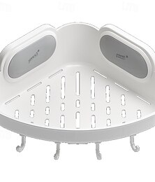 Недорогие -Полка для душа Taili Shower Cady с присоской, водонепроницаемая вакуумная полка для душа с крючками, настенная корзина для душа для ванной комнаты, органайзер для шампуня, геля для душа,