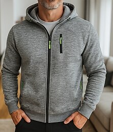 economico -Per uomo Felpa con cappuccio Blu denim Nero Verde militare Borgogna Blu marino Con Cappuccio Semplice Patchwork Sport & Outdoor Casuale Quotidiano Streetwear Cool Abbigliamento Sportivo Primavera