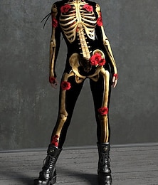 cheap -Patterned Zentai Suits Cosplay Costume Bodysuit Printing Carnival Costume Full Body Suit Men's Women's Boys' Sexy Costume Halloween Costume for Performance Party Masquerade Kid's Adults'