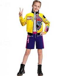 economico -Ispirato agli idoli coreani Idolo Stella pop Costume Costume originale Idolo virtuale Cosplay di film for Ragazze Bambini Halloween Carnevale Performance Con il fumetto Anime Expo