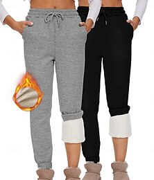 levne -Dámské Tepláky Kalhoty chinos Módní Šik ven Na běžné nošení Plná délka Vysoký pas Bez vzoru Kapsy Elastický pas Pohodlný Yumuşak Pohodlné Elastické Venkovní Dovolená Ležérní Černá Šedá Léto Jaro Běžný