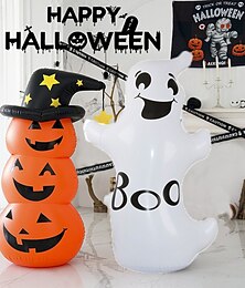 abordables -Décorations d'Halloween, gobelet gonflable en forme de citrouille avec chapeau de sorcière et fantôme souriant, décoration d'Halloween d'intérieur &fournitures de fête en plein air pour le salon de