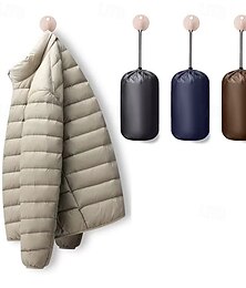 olcso -Férfi Télikabát Puffer dzseki Párnázott dzseki Zseb Polyster Vakáció Hétköznapi viselet Randi Szokványos Divat Alkalmi Kényelmes Melegen tartani Tél Egyszínű / Sima szín Bor Fekete Tengerészkék