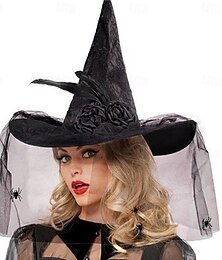 levne -Čerodějnice předvečer Všech svatých Klobouky Dospělé Dámské předvečer Všech svatých Karneval Výkon Párty Jednoduché Halloweenské kostýmy Oblékněte se