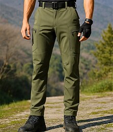 abordables -Homme Pantalons de Combat Pantalons Cargo Pantalons de randonnée Extérieur Coupe régulière Imperméable Coupe-vent Pantalons Avec Poches Noir Vert Véronèse Camping / Randonnée Chasse Escalade S M L XL