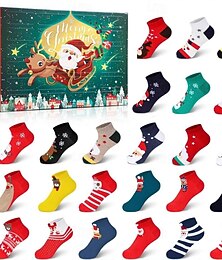 お買い得  -クリスマスソックス アドベントカレンダー 2025 レディース 大人 子供 クリスマスギフト ソックス アドベントカレンダー 女の子 男の子 12足組 クリスマスソックス