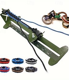 levne -Kovový tkací rám z paracordu - ručně vyrobený nástroj na výrobu náramků pro venkovní použití - obsahuje 2 lana náhodné barvy