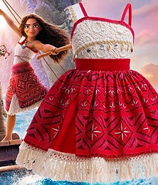 billiga -Vaiana prinsessa Vaiana klänning kostym film tv-tema kostymer film cosplay för flickor barns karneval barnens dag världsbokdagen fest födelsedag strand