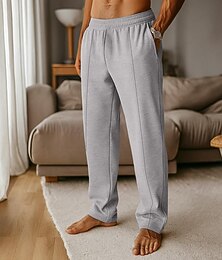 levne -Pánské Tepláky Běžci Fleecové kalhoty Široké tepláky Kalhoty Kapsy Elastický pas Bez vzoru Pohodlné Yumuşak Plná délka Venkovní Ležérní Denní Klasický styl Na běžné nošení Černá Světle šedá Elastické