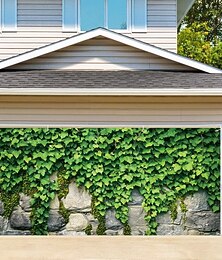 economico -arazzo Copertura per porta del garage Grande appeso Illusione ottica Edera Rustico 3D Da serata All'aperto Sfondi di ripresa Porta d'ingresso Decorazioni Parete Porta Sfondo