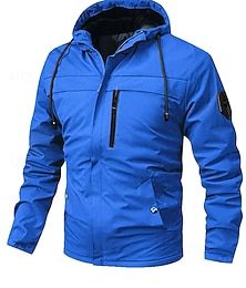 economico -Per uomo Giacca da Esterno Impermeabile Giacca con Cappuccio Giacca da Escursionismo Vacanza Quotidiano Impermeabile Antivento Tasca Primavera Autunno Semplice Moda Classico Con Cappuccio Regolare