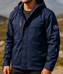 abordables -Hombre Cortavientos Chaqueta Chaqueta Softshell Chaqueta para senderismo Al aire libre Impermeable Resistente al Viento Trajes de senderismo Ropa de senderismo Primavera Otoño Camiseta Camping