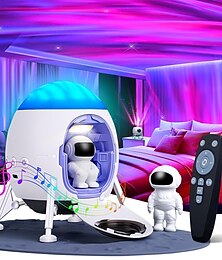 ieftine -Proiector Galaxy Astronaut pentru Camera de Copii Lumini de Noapte pentru Părinți Proiector de Tavan pentru Luminile Nordice cu Temporizator Zgomot Alb și Difuzor Muzical Cadouri de Crăciun pentru