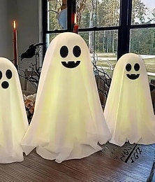 levne -1 ks 37 * 13cm halloweenská dekorace na stůl s duchy, světlo, vnitřní a venkovní nádvoří, restaurace, párty atmosféra, dekorace, světlo s AAA bateriemi, dálkové ovládání