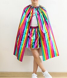 abordables -Semaine du livre 2026 : cape d'Halloween pour filles, couleur unie, manteau d'extérieur tendance, vêtements d'extérieur, automne, argent, noir, rose