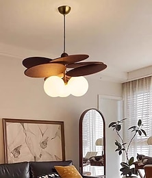 economico -Lampadario a sospensione a LED, lampadario in rattan, lampadario moderno in oro, lampadario a sospensione vintage, lampadario a sfera con montaggio a filo sul soffitto, 110-240 V, 110-265 V