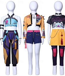 abordables -Inspiré des idoles coréennes Pop Star Costume de cosplay Perruques de cosplay Déguisement Cosplay Cosplay de Film for Fille Enfant Halloween Journée des enfants Mascarade