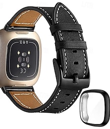 זול -להקת שעונים חכמה מותאם ל פיטביט Fitbit Versa לייט Versa 4, Sense 2, Versa 3, Sense Fitbit Versa 2 עור שעון חכם רצועה עם קייס מתכוונן נשים גברים רצועת ספורט תַחֲלִיף צמיד