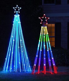 abordables -Spectacle de lumières de Noël animé à LED multicolores pour extérieur/intérieur, cône de spectacle de lumières à LED pour arbre de Noël, guirlandes lumineuses à LED, décoration de jardin